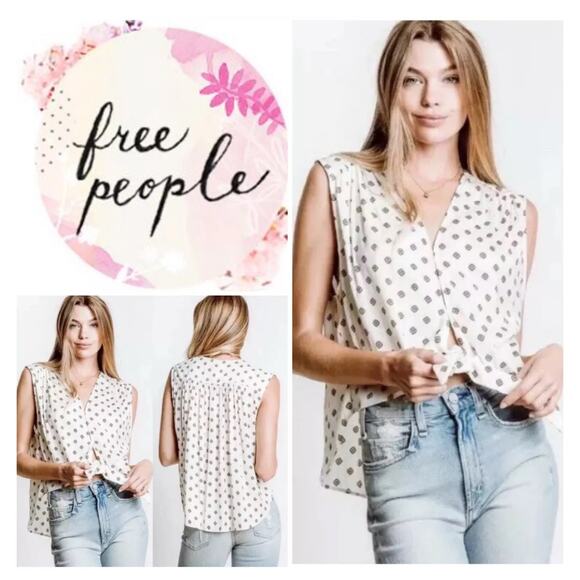 Free People mornings in Marrakesh tie vest top size M - Picture 1 of 9